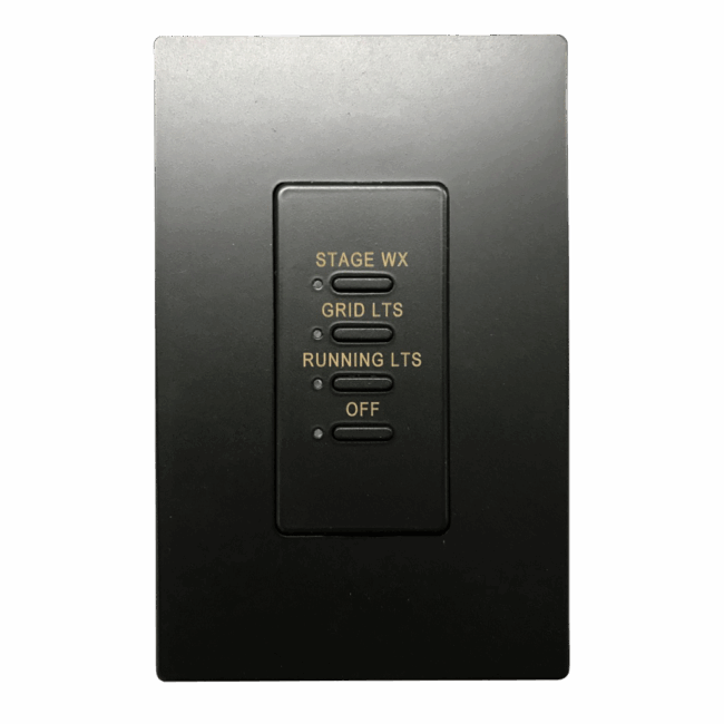 Ultra Series 06 Button Black w/ Green LED Analog Wall Switch - Image 3